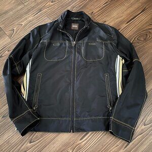 Hugo Boss BOSS ORANGE -  Black Windbreaker Jacket w/ Mesh Side Panels